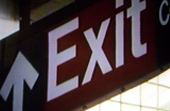 Exit-Schild der Subwayn
